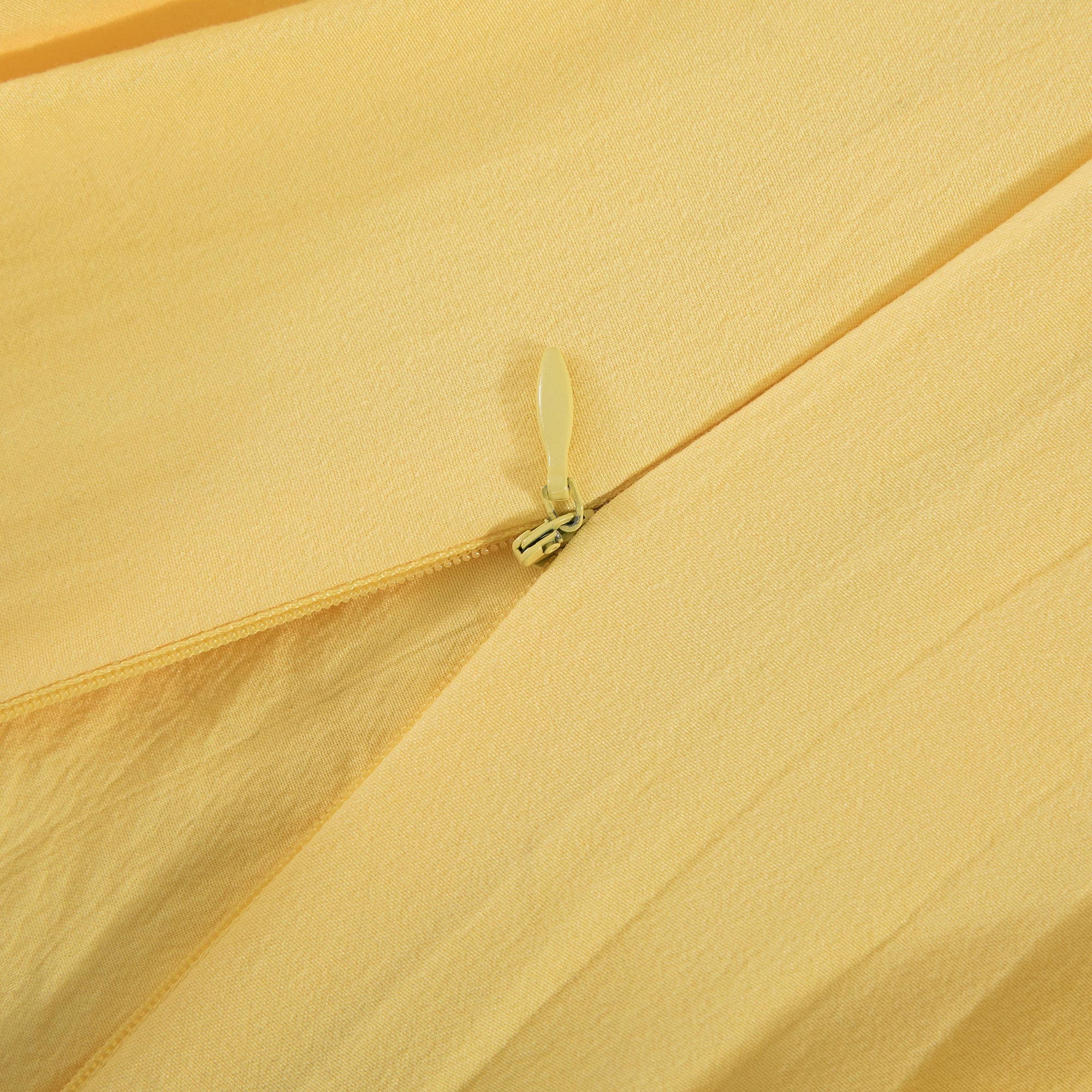Sweet Home Collection Premium Quality Washed Crinkled Duvet Cover King Yellow