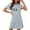 Blue, variant on TMOYZQ Women's Nightshirt Short Sleeve Nightgown Fashion Round Neck Sleepwear Short Pajama Dress Casual Loose Fit Soft Christmas Loungewear