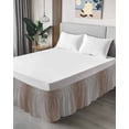 thumbnail image 4 of Ombre Abstract Bed Skirt Gradient Gray Brown Bed Skirts Queen Size 16 Inch Drop, Wrap Around Dust Ruffle&nbsp;Bedskirt with Adjustable Elastic Belt for Queen Size Beds, 4 of 7