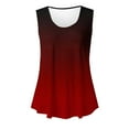 thumbnail image 5 of ZyeKqe Womens Tank Tops Dressy Casual Pleated Blouses Loose Fitted Tunic or Tops to Wear with Leggings Gradient Color, 5 of 7