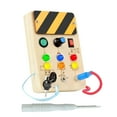 thumbnail image 1 of LED Busy Board Lights Switch Toy Practice Motor Skills for Celebrations Kids Rectangle with Key, 1 of 8