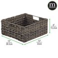 thumbnail image 4 of mDesign Woven Farmhouse Pantry Food Storage Bin Basket Box, 3 Pack, Dark Brown, 4 of 8