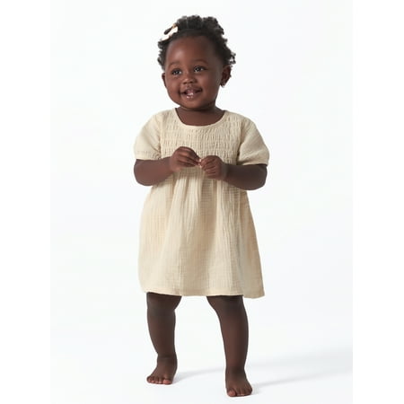 

Modern Moments by Gerber Baby Girl Gauze Dress with Diaper Cover 2-Piece Sizes 0/3M -24M