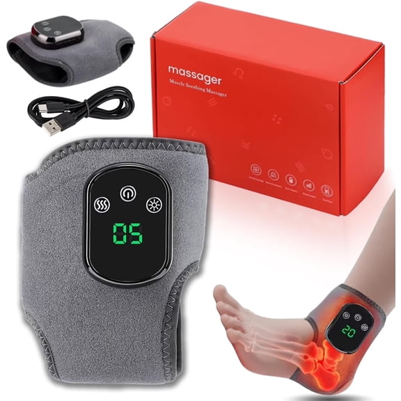 3-in-1 Foot Massager, 3 Vibration Modes & 5 Heat Levels,Massage Wireless & Portable Foot Massager for Achilles Tendinitis, for Home,Office,Travel Use(1 pcs)