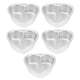 thumbnail image 1 of Molde para Hornear Bbanquetan Aluminio Forma Corazón 5 uds, 1 of 9