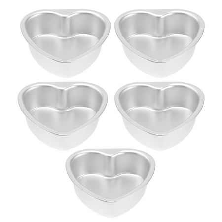 

5pcs Aluminium Heart Shape Cake Pan Tin Muffin Chocolate Mold Baking Mold