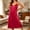 Red, variant on Women's Deep V-Neck Adjustable Spaghetti Strap Glossy Satin A-Line Midi Slip Nightgown, Solid Smooth Elegant All-Season Home Sleep Loungewear Dress(Black,3XL)