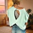 thumbnail image 2 of XAOFW Girls Off Shoulder T Shirt Batwing Sleeve Polka Dot Print Tees Toddler Kids Summer Fashion Crop Top 14-15 Years, 2 of 4