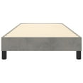 thumbnail image 3 of vidaXL Bed Frame Light Grey 100x190 cm Twin Velvet, 3 of 5