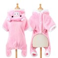 thumbnail image 4 of Lindo diseño de cerdo rosa, sudaderas con capucha cálidas para perros pequeños y gatos, abrigo de vestir para Halloween y Navidad, 4 of 6