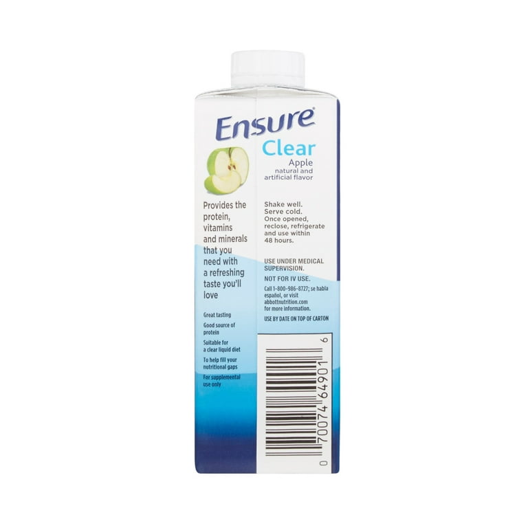 Ensure Clear Apple Therapeutic Nutrition - 8 oz, Box of 24 for