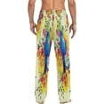 thumbnail image 3 of Yellow Sunflower with Butterflies Men's Pajama Pants Lightweight Sleepwear Bottom Lounge Pants, 3 of 6