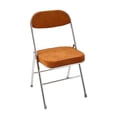 thumbnail image 1 of Lipstore Chaise Pliable Chaise de Bureau Dossier Portable Chaise de Lecture Siège Rembourré Réunion Brun, 1 of 8