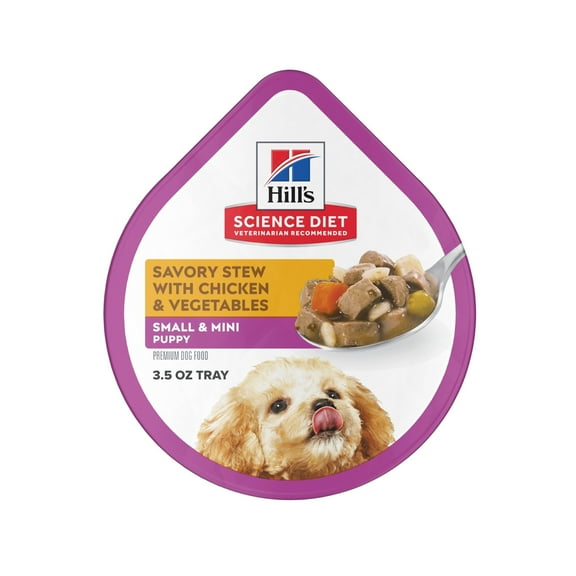 Hill's Science Diet Savory Stew w/Chicken & Vegetables Wet Dog Food for Puppies, 3.5oz Tray 12pk