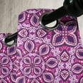 thumbnail image 3 of Ambesonne Floral Grommet Curtain, Lace Trippy Flowers Leaf, 50" x 84", Magenta Pink Plum, 3 of 6