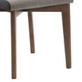 thumbnail image 2 of Wooden Armless Dining Side Chair, Gray & Walnut Brown, Set of 2, 2 of 3