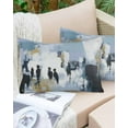thumbnail image 6 of Abstract Blue Black Throw Pillow Cover 20 x 26 Inch Decorative Pillow Cover Vintage Simple Oil Painting Art Lumbar Pillowcase Seasonal Rectangle Cushion Case for Couch Sofa Bed Living Room, 6 of 7