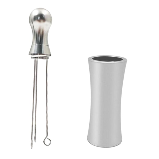 Herramienta niveladora distribuidora de apisonador de café, agitador de café de aleación de aluminio duradero para Plata Soporte Plata
