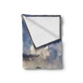 thumbnail image 2 of Nature Soft Flannel Fleece Throw Blanket, Rising Sun Clouds over Forest Hill Woodland Idyllic Countryside View, Cozy Plush for Indoor and Outdoor Use, 70" x 90", Olive Green Blue Yellow, by Ambesonne, 2 of 6
