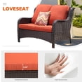 thumbnail image 2 of Ovios 4 Pieces Outdoor Patio Furniture Wicker Patio Sectional Sofa with Loveseat for Backyard, 2 of 6