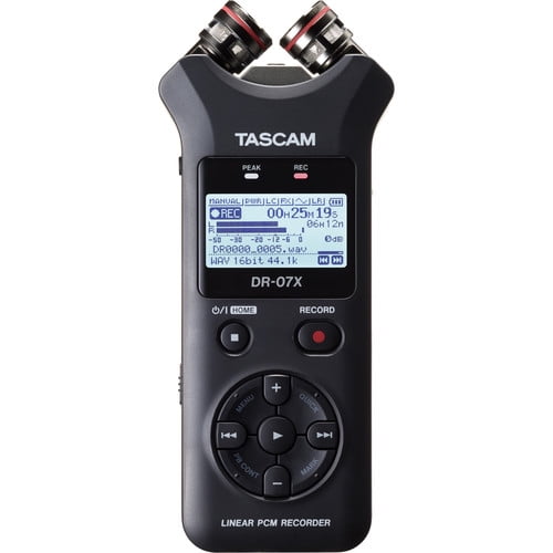 Tascam DR-07X Enregistreur Audio Portable 2 Pistes avec Microphone Stéréo Réglable Intégré (DR-07X)