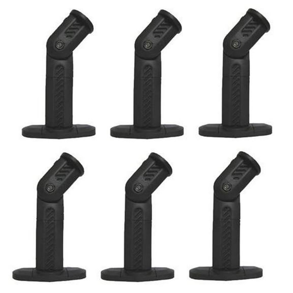 VideoSecu 6 Packs of Tilt Swivel Deluxe Wall Ceiling Speaker Mounts / Brackets for Surround Sound Speakers Black 1YS