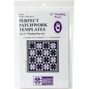 Marti Michell Perfect Patchwork Template-Winding Ways 11" 3/Pkg