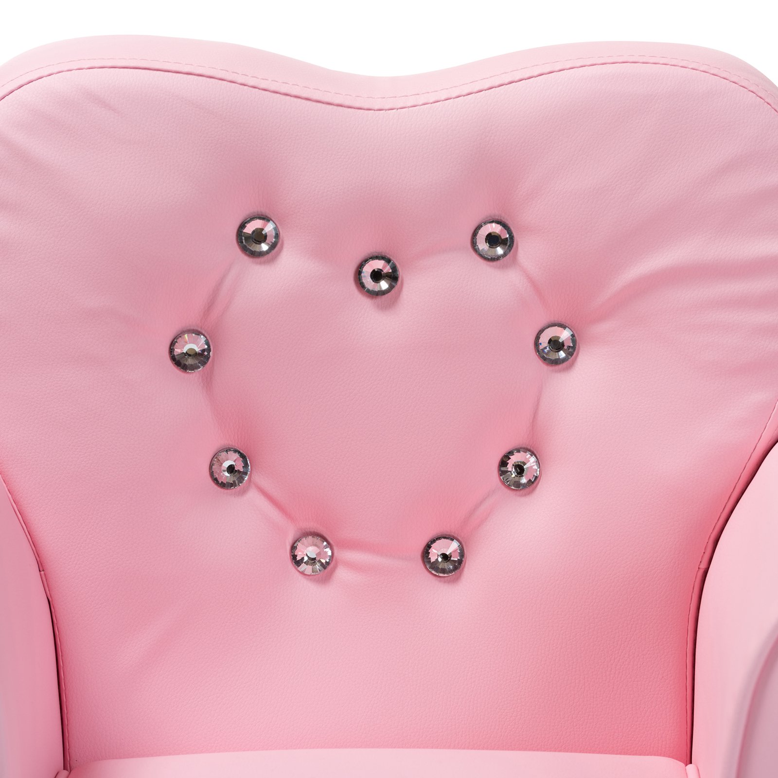 Baxton Studio Mabel Modern and Contemporary Pink Faux Leather Kids Armchair - image 5 of 8