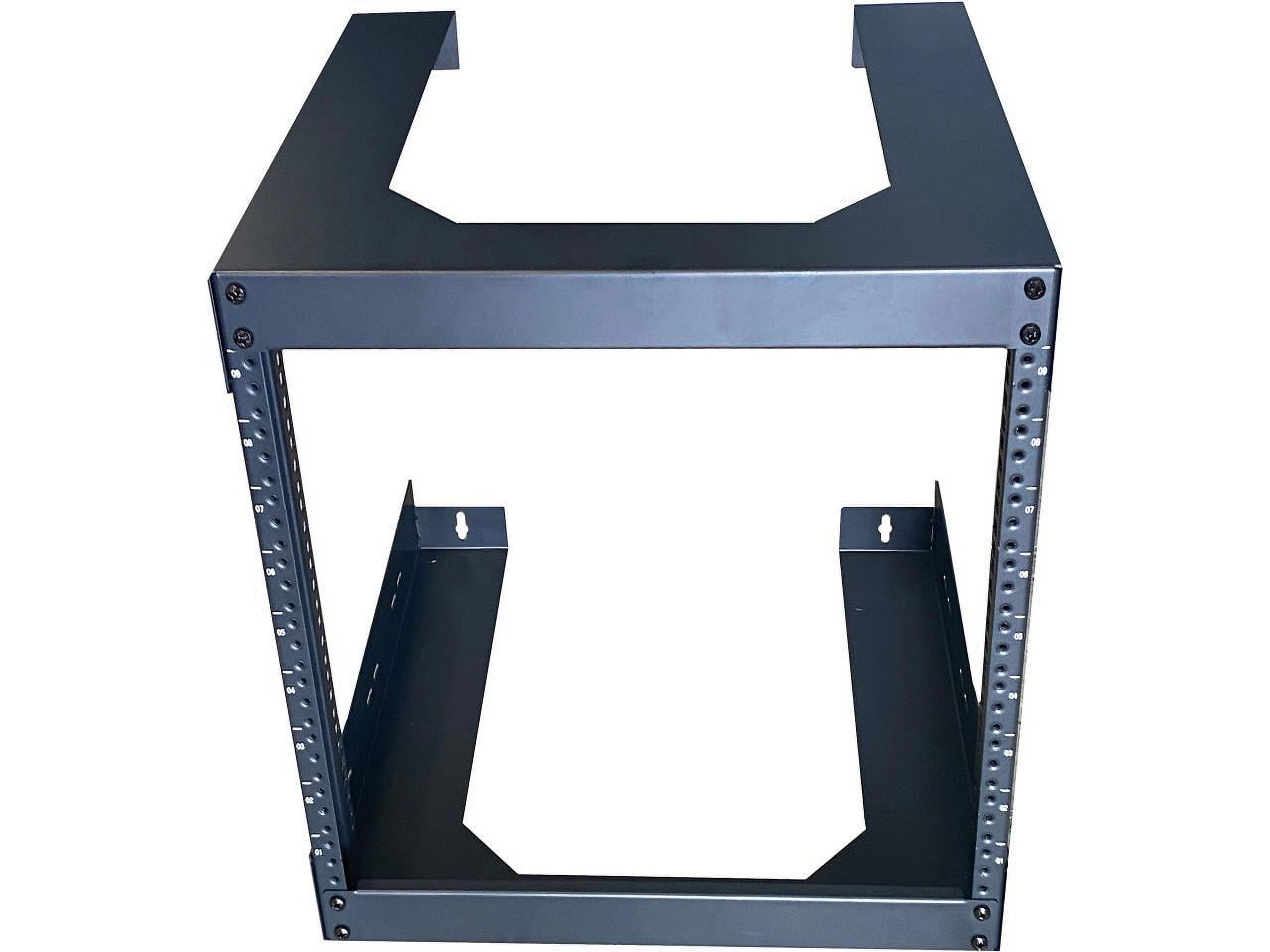 4XEM 12U 18" Deep Wall Mount for Switches and Rackmount Networking Equipment- Black (4xopenwall12ud)