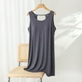 thumbnail image 2 of Jalioing Womens Nightgown Sleeveless Comfy Pajama Dress with Built in Bra Casual Loose Sleepshirts Nightdress, 2 of 3
