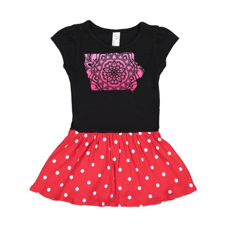 

Inktastic Iowa Silhouette Mandala Gift Toddler Girl Dress