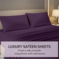 thumbnail image 3 of Kotton Culture 1000 TC Egyptian Cotton King Size 16" Deep Bed Sheet Set Plum Color, 3 of 5