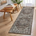 thumbnail image 3 of Garvee 2'x6' Boho Runner Rug, Vintage Area Rug Bohemian Washable Rug Non-Slip Low Pile Carpet for Hallway Kitchen Entryway Bedroom, Red, 3 of 8