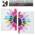 thumbnail image 3 of GSFY Case for iPad Pro 11 Inch 5th Generation (M4) 2024, Smart Premium PU Leather Flip Stand Cover with Card Cash Pocket Auto Sleep Wake for 2024 iPad Pro 11 5th Gen, Rainbow Flower, 3 of 8
