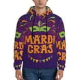 thumbnail image 2 of Bingfone Mardi Gras2 Men'S Drawstring Hoodie Long Sleeve Pocket Sweatshirts-4x-Large, 2 of 9