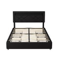 thumbnail image 4 of Metal Queen Size Bed Frame With Headboard Queen Platform Bed Frame Heavy Duty Construction With LED Lights USB Charging Station 4 Bottom Drawers, 4 of 9