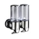 thumbnail image 1 of Inteprter Dispensador de jabón de ducha doble de acero inoxidable, soporte suave, caja de plástico Manual, accesorios de baño, suministros para el hogar Juegos de accesorios de baño Transparente Inteprter HA011287-01B, 1 of 6