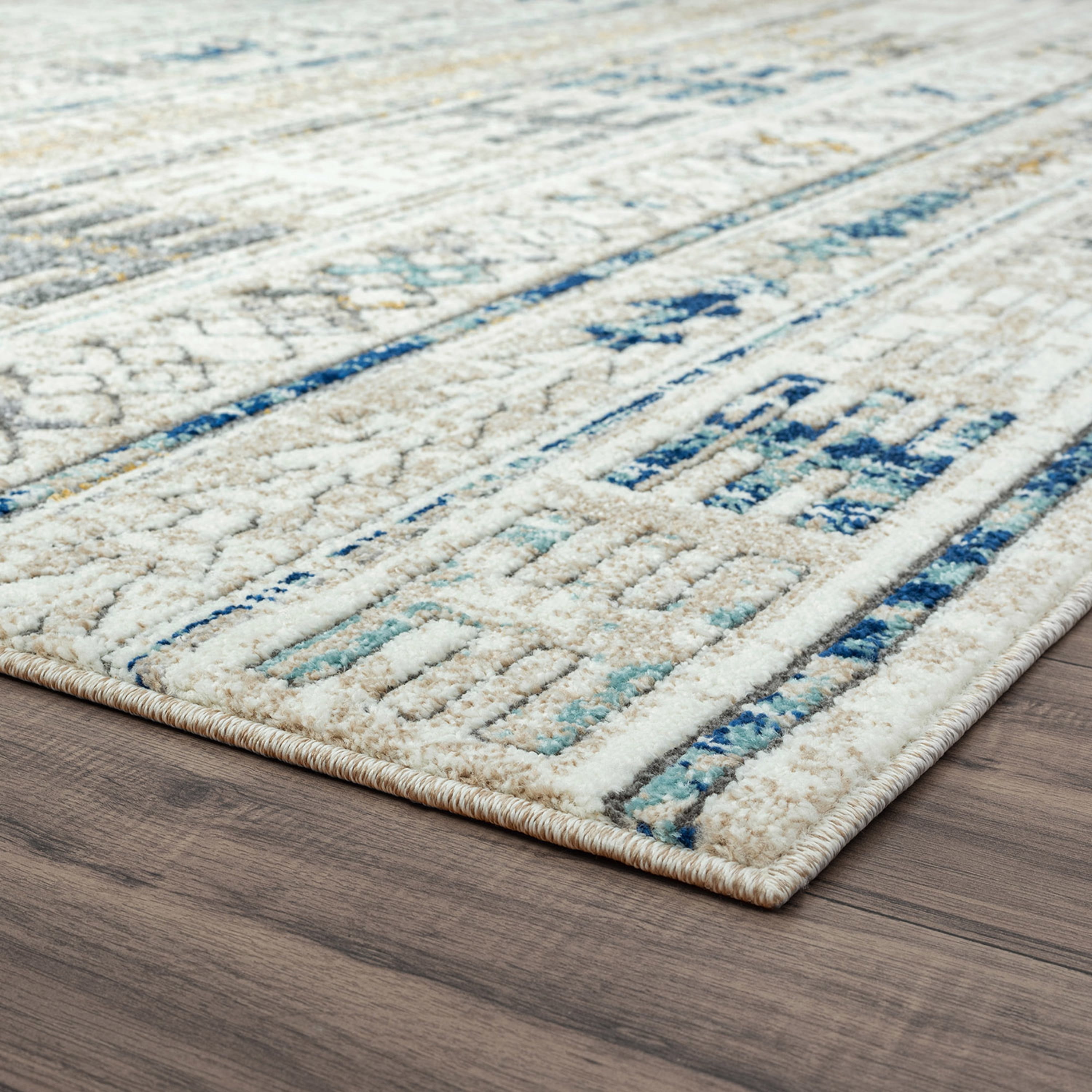 Contemporary 5x8 Area Rug (5'3'' x 7'3'') Tribal Multi-Color Living Room Easy to Clean