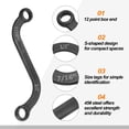 thumbnail image 3 of Uxcell 2pcs 7/16" x 1/2" 12-Points S-Style Box Wrench Double End S Shaped Wrench Sandblasted Nickel Plated Alloy Steel S Box Wrenches for Home Auto Bike Machine Repair, 3 of 6