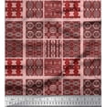 thumbnail image 1 of Soimoi Polyester Crepe Fabric Check & Mosaic Patchwork Decor Fabric Printed Yard 52 Inch Wide, 1 of 1