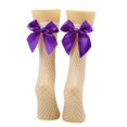 thumbnail image 4 of Chaussettes Résille pour Femmes Chaussettes Hautes en Maille Bas de Mode avec Nœud en Satin, 4 of 5