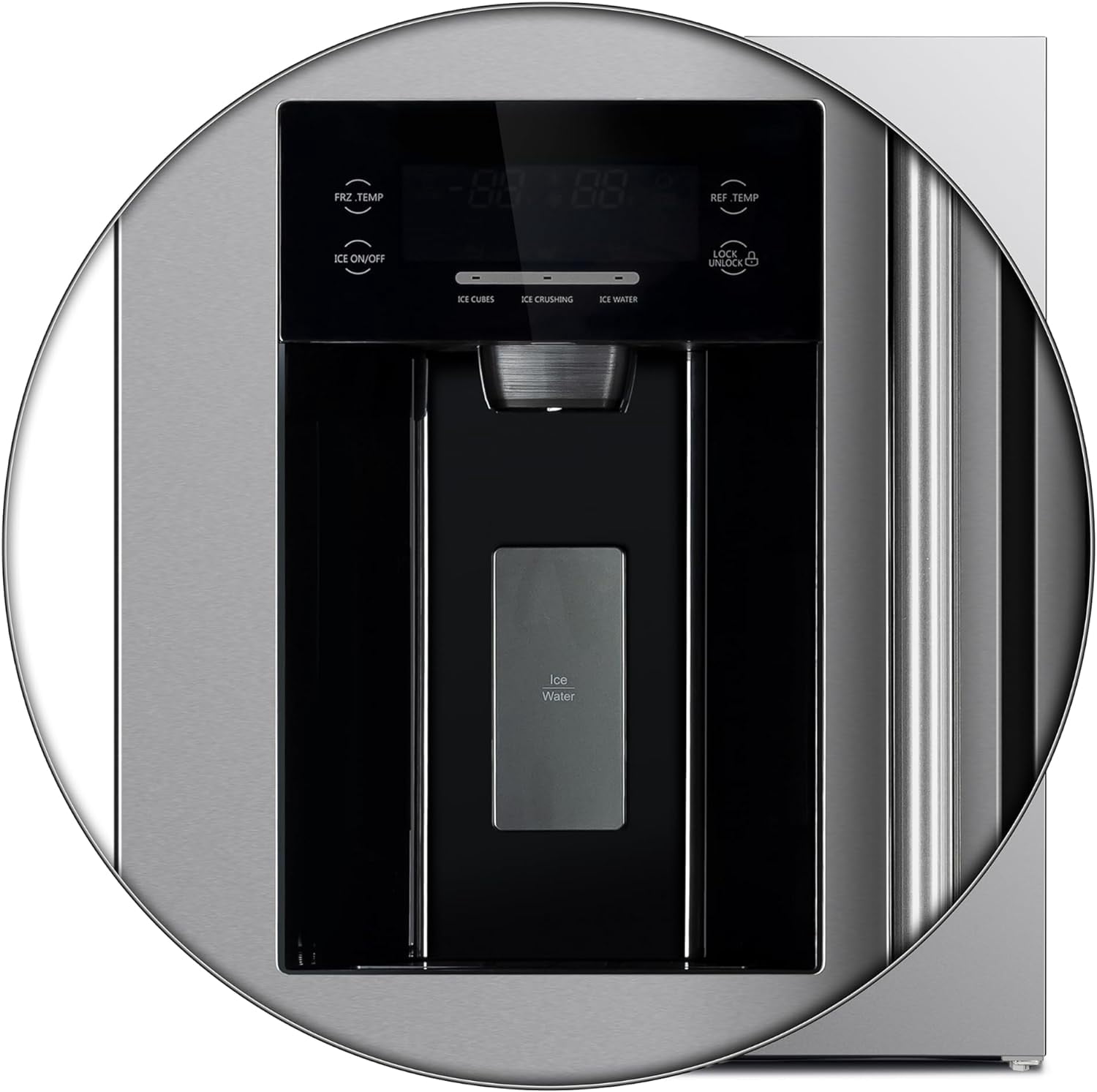 Forno Salerno 36-Inch Side-by-Side Stainless Steel Refrigerator, 20 cu.ft, ENERGY STAR Certified