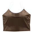 thumbnail image 3 of Camiseta sin mangas con sujetador incorporado: talla única, tirantes ajustables, tejido transpirable, prenda básica con sujeción ligera para uso informal o para estar por casa., 3 of 4