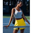 thumbnail image 4 of Pinspark Golf Skirts for Women High Waisted Tennis Skort Lightweight Activewear Skorts with Pockets Built-in Shorts 16" Pickleball Skirt, 4 of 6