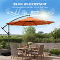 thumbnail image 6 of 10ft Offset Hanging Market Patio Umbrella with Easy Tilt Adjustment,Polyester Shade,8 Ribs for Backyard,Poolside,Lawn and Garden,Green, 6 of 6