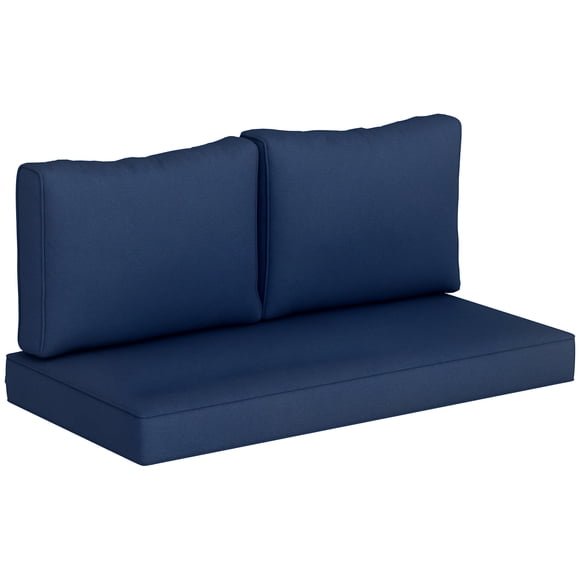 Outsunny Coussins de Siège d'Extérieur 2 Places Coussins pour Meubles de Patio Bleu Marine