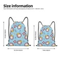 thumbnail image 4 of Kdxio Gnome Pool Party Print Drawstring Backpack Bag,Waterproof Draw String Back Sack, Gym Drawstring Bags Swim Bag For Unisex, 4 of 9
