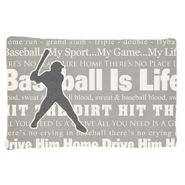Carolines Treasures SB3078PILLOWCASE Baseball Is Life Moisture Wicking Fabric Standard Pillowcase
