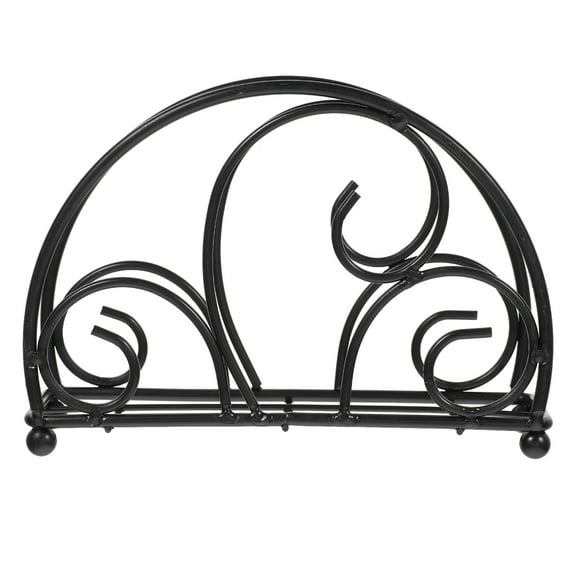 Napkin Holders for Kitchen Weighted Outdoor Table Paper Tray Transparent Rack Black