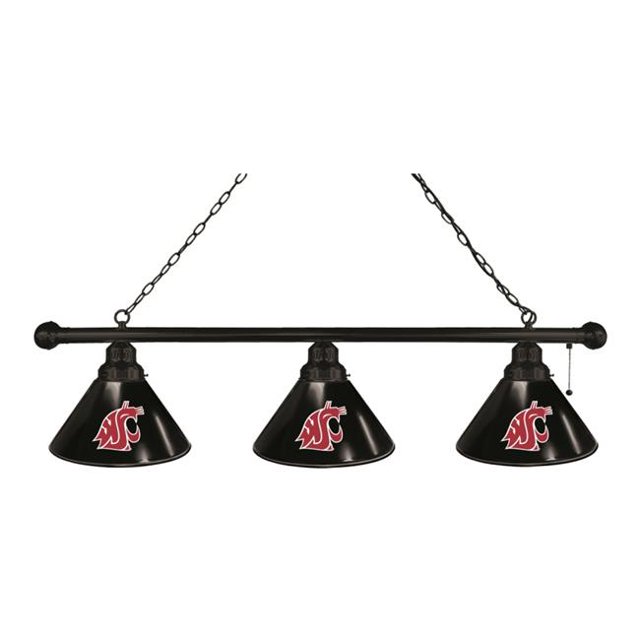 Holland Bar Stool BL3BKWashSt Washington State Cougars 3 Shade Pool Billiard Light, Black